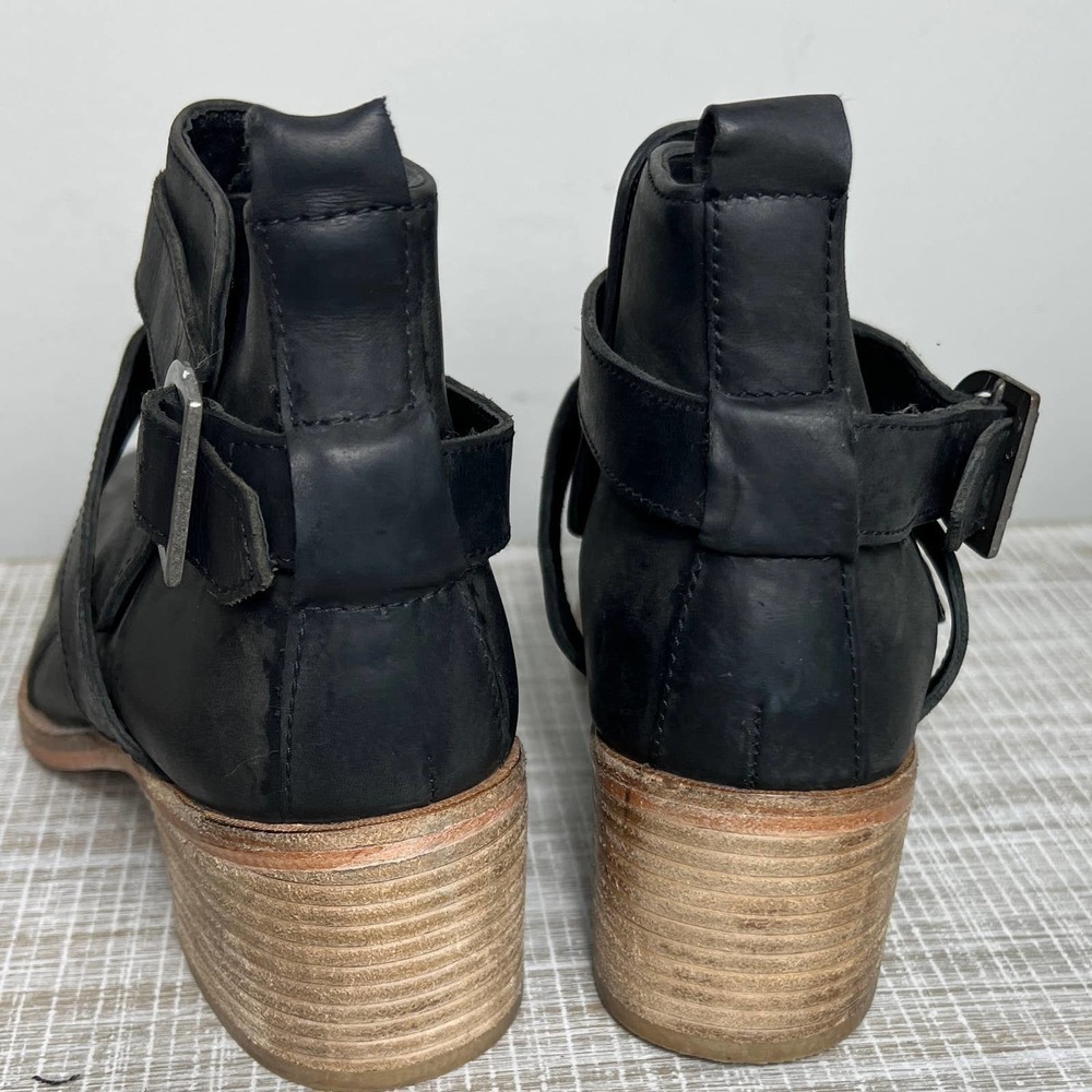 Free People Dark Leather Ankle Booties - Picture 7 of 10